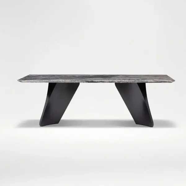 SPIN Dining Table – Lombardia Brown Marble
