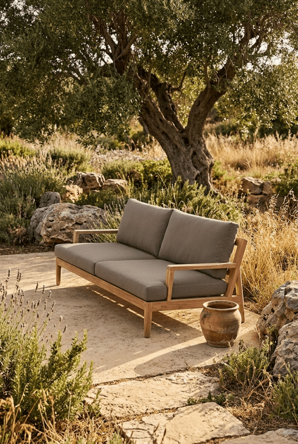 QUEBEC 2 SEATER + CUSHIONS TAUPE