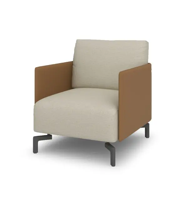 Armchair,EAST-WEST,BISCOTTI + CREAMSTONE