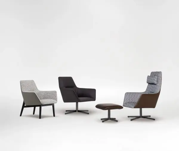 Swivel Lounge Chair,QING-04,AZURE+JUBILEE