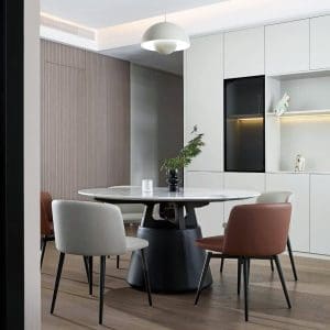 Unity Dining Table, Camerich – GALAXY GREY MARBLE+GREY OAK