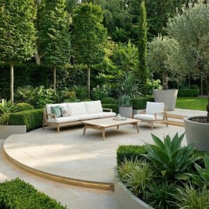Québec-loungestoel, GR-collectie – TEAK+GEBREKEN WIT