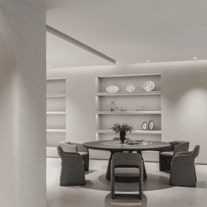 Unity Dining Table, Camerich – GRAPHITE OAK+GREY CERAMIC