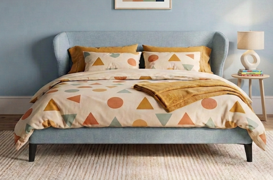 Embrace bed in blue
