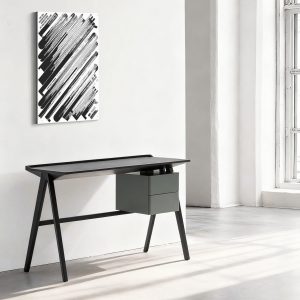 Forma bureau with drawers – GREY OAK+PINE GREEN