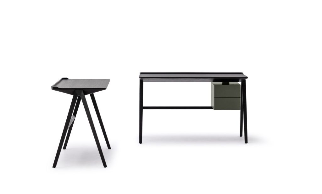 Bureau Forma with drawers – GREY OAK+PINE GREEN
