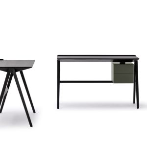 Forma bureau with drawers – GREY OAK+PINE GREEN
