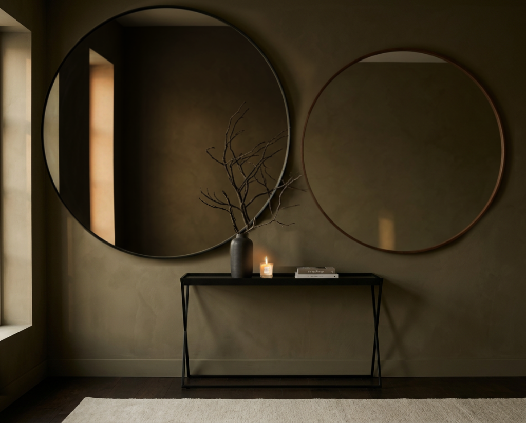 Windsor Mirror (Clear Glass), Walnut, 150cm – CLEAR MIRROR/WALNUT