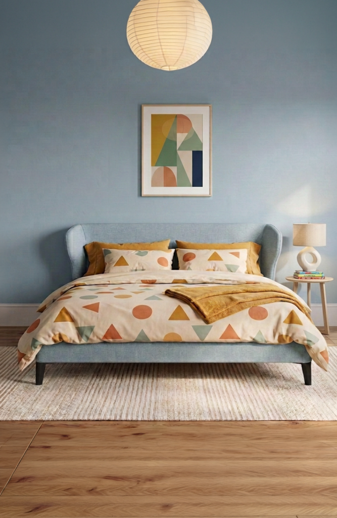 Embrace bed in blue