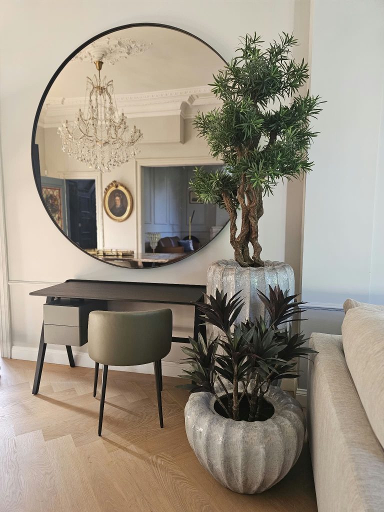 Windsor Bronze Mirror, Grey Oak 180cm